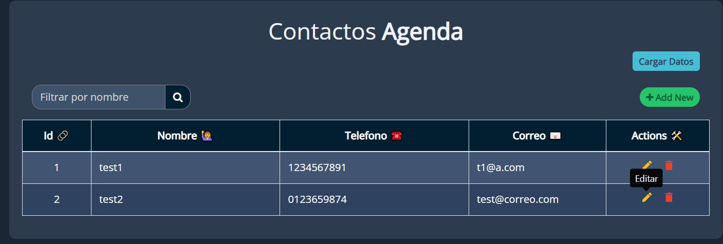 Captura de edicion