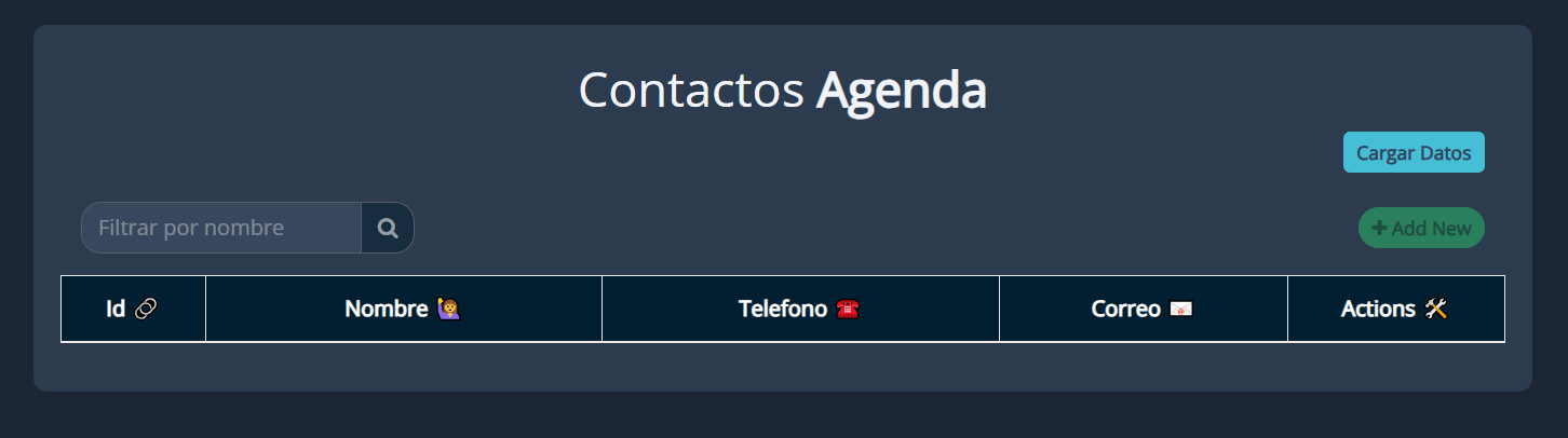 Captura de pagina de inicio